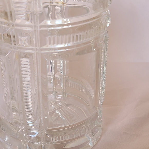 Antique Duncan & Sons Cryptic Zipper Nova Scotia Ribbon Stars Pitcher Sugar Set - Picture 8 of 11